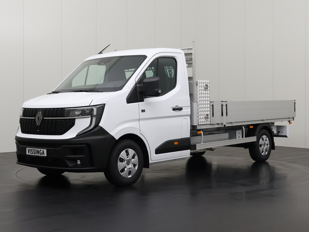 Renault Master E-Tech Open laadbak + HIAB kraan + trekhaak