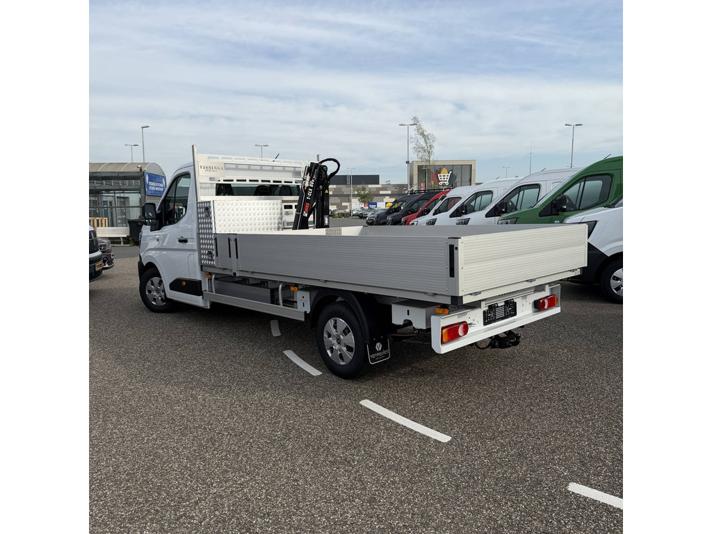 Renault Master E-Tech Open laadbak + HIAB kraan + trekhaak