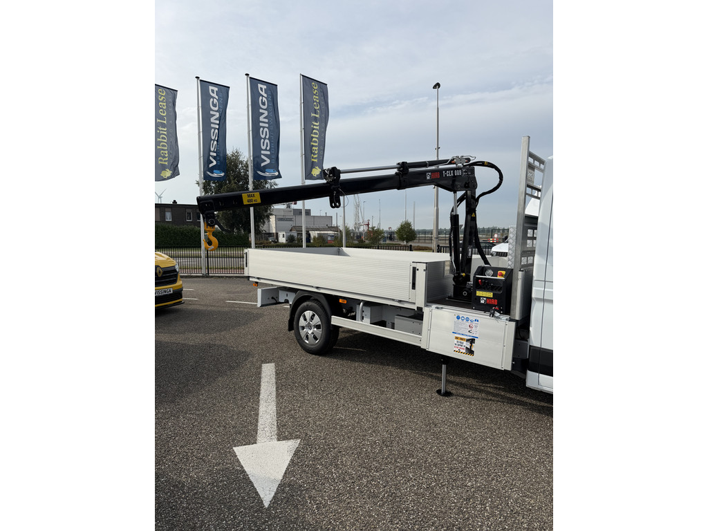 Renault Master E-Tech Open laadbak + HIAB kraan + trekhaak