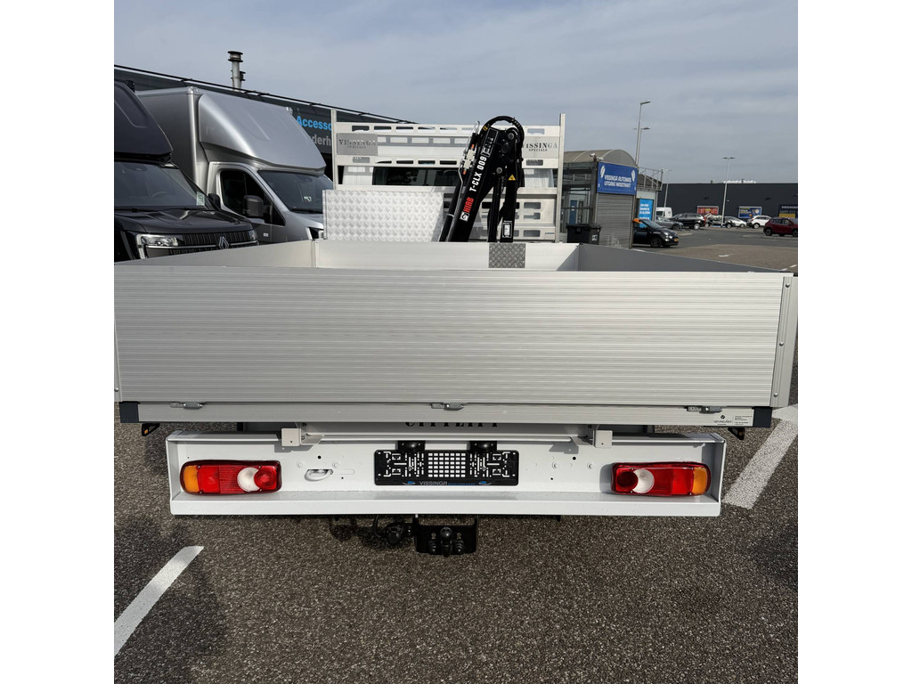 Renault Master E-Tech Open laadbak + HIAB kraan + trekhaak