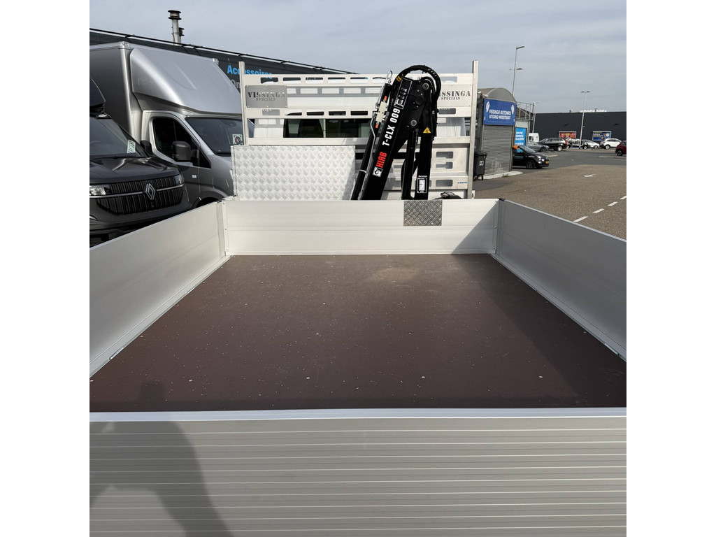 Renault Master E-Tech Open laadbak + HIAB kraan + trekhaak