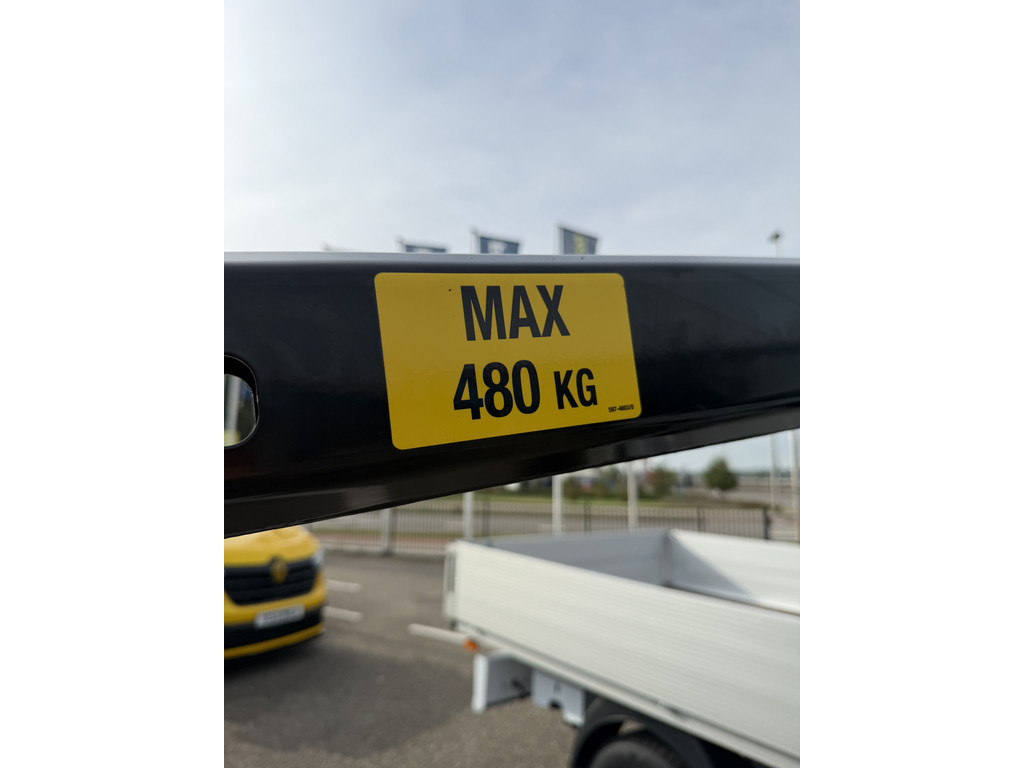 Renault Master E-Tech Open laadbak + HIAB kraan + trekhaak