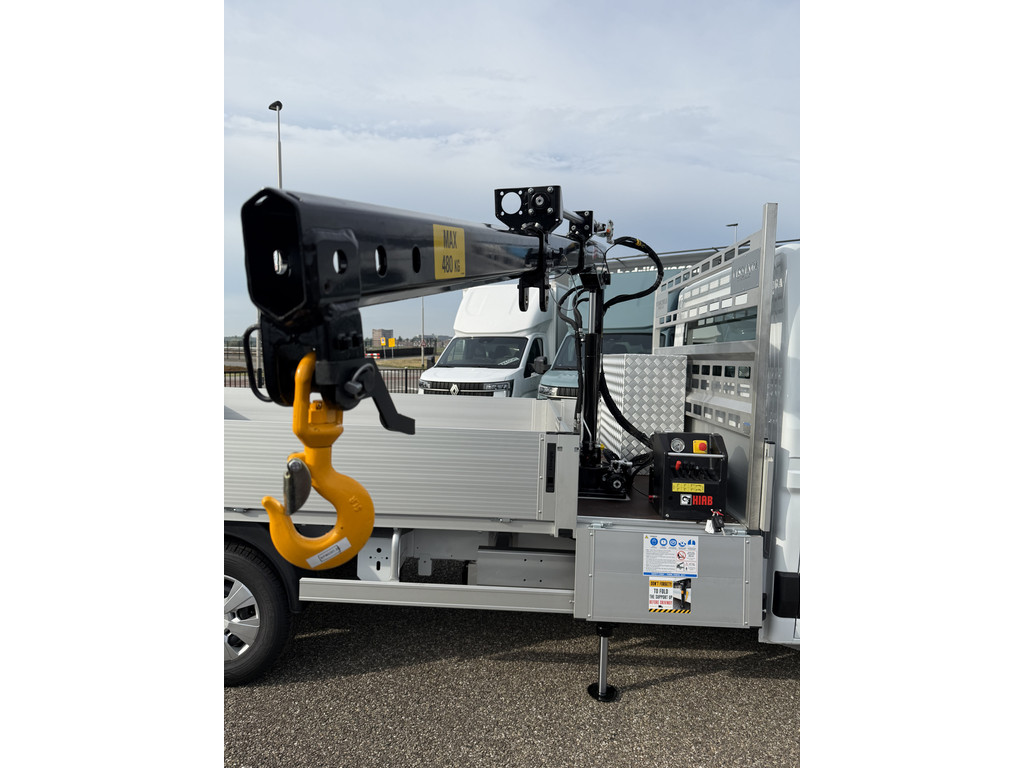 Renault Master E-Tech Open laadbak + HIAB kraan + trekhaak