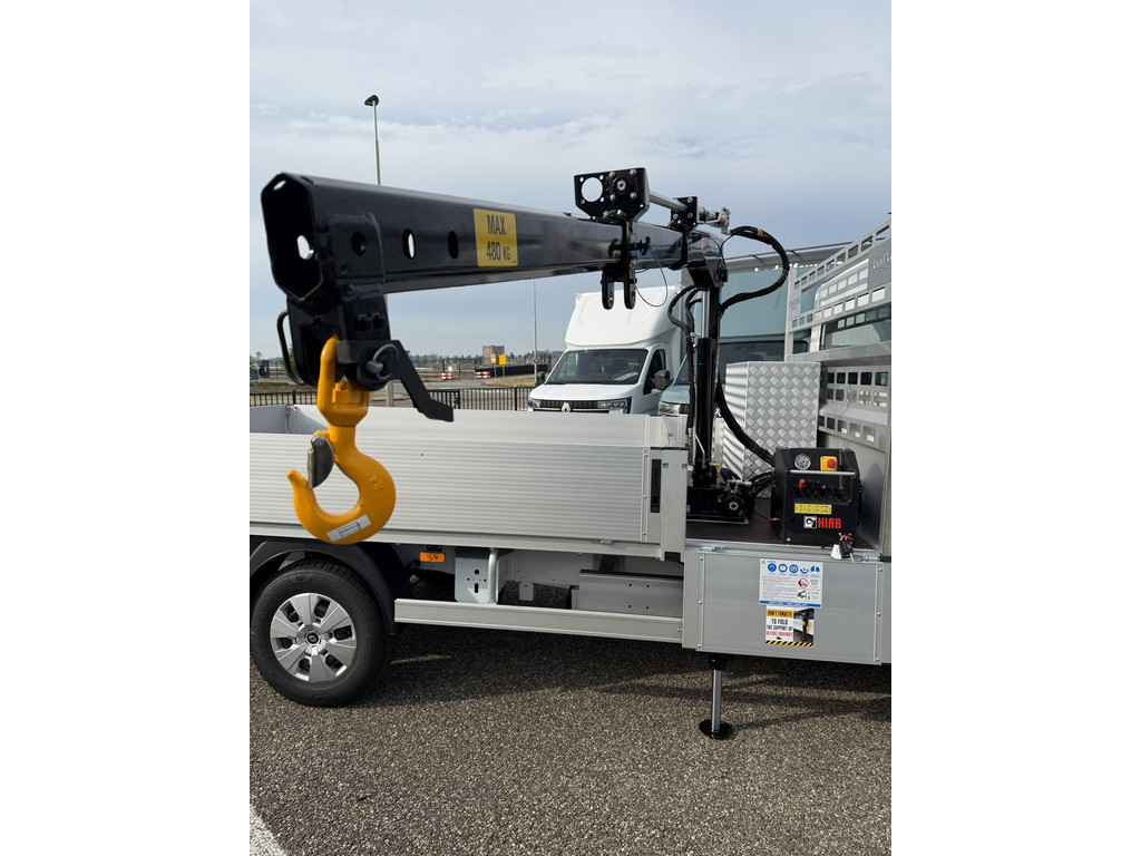 Renault Master E-Tech Open laadbak + HIAB kraan + trekhaak